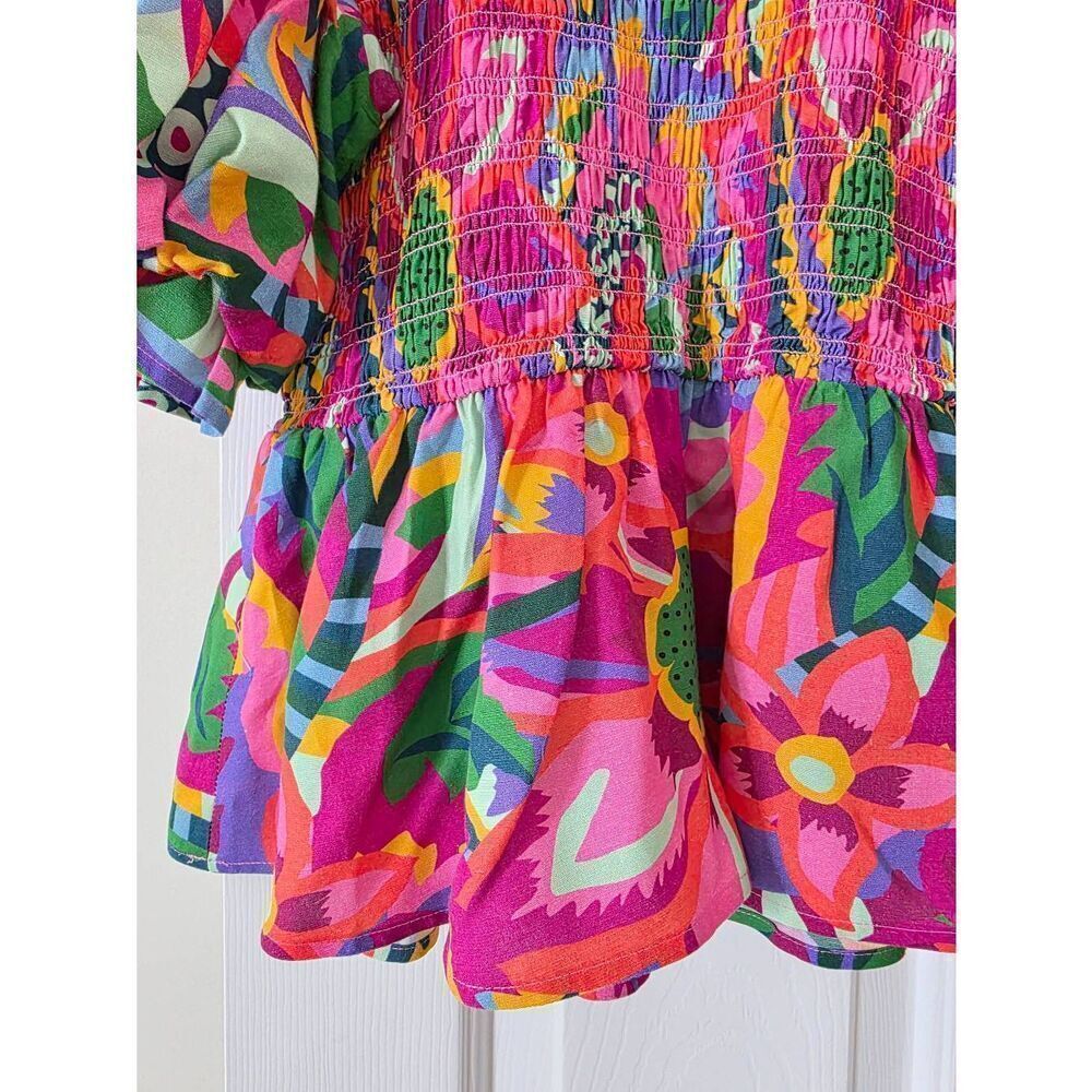 Crosby by MOLLIE BURCH Floral Blouse L - Picture 4 of 7